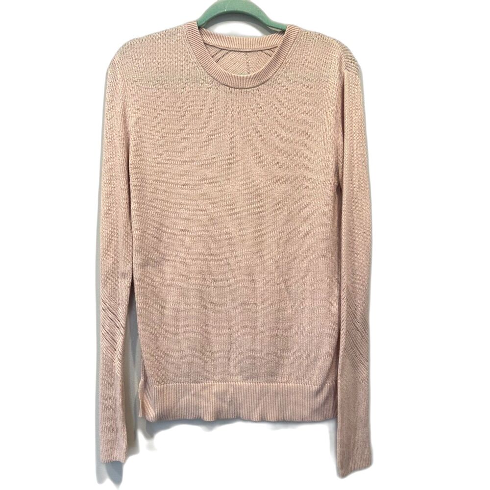 Lululemon Time To Restore Sweater Cashlu Cashmere Misty Pink Ballet Women sz 6